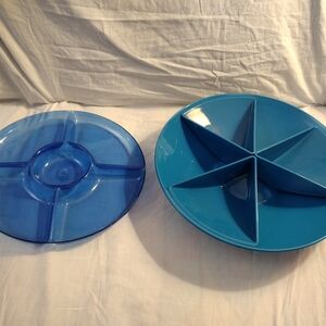 Blue Divided Serving Trays